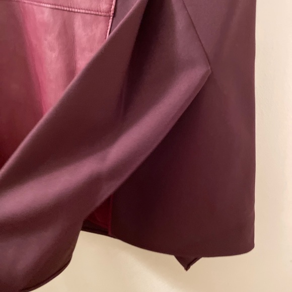 3.1 Phillip Lim Leather-Wool Flight Detail Skirt, Crimson sz 8 - Picture 9 of 16